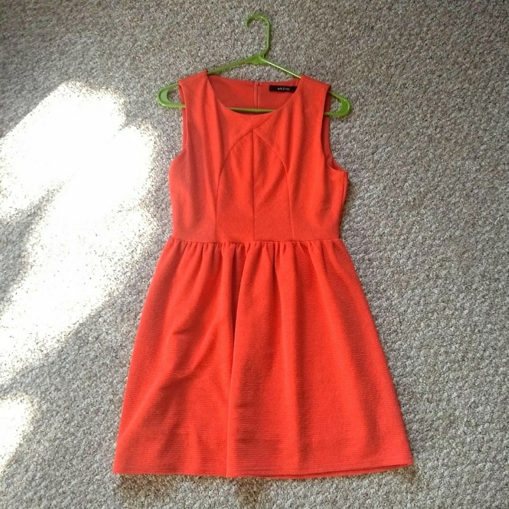 Ark & Co. orange A-line dress